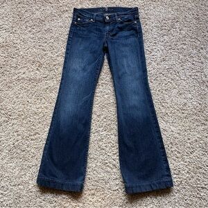 Dark Blue Flare Jeans - Classic Wide Leg